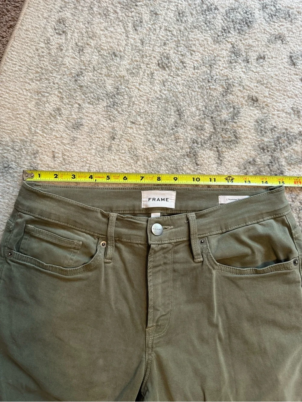 Frame Denim Slim Men’s Jeans in Washed Military